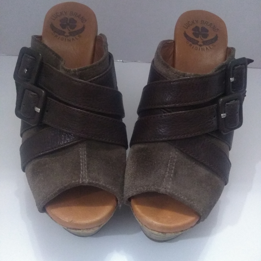 Lucky Brand Wedged Slip On Heels